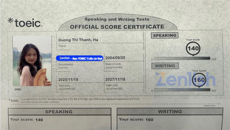 Chứng chỉ TOEIC Speaking & Writing